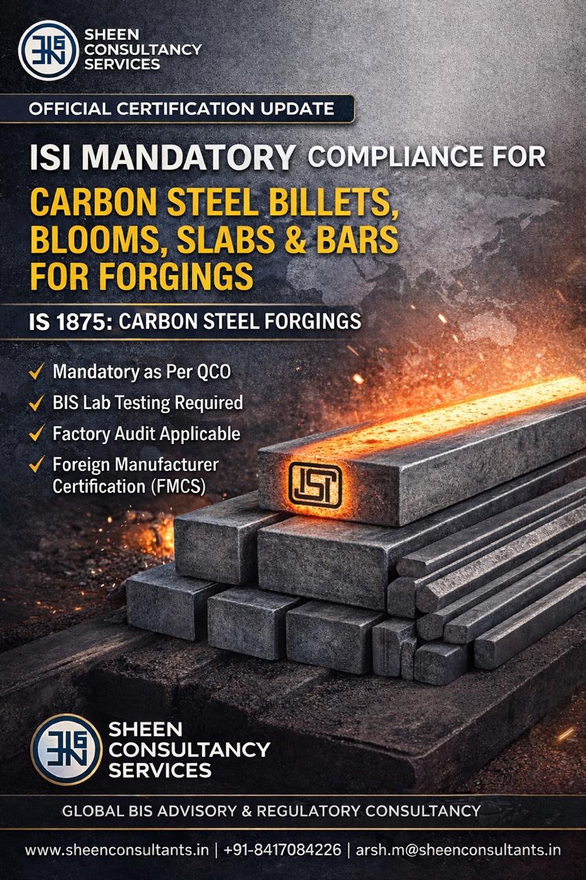ISI Certification Mandatory for Carbon Steel Forgings under IS 1875!