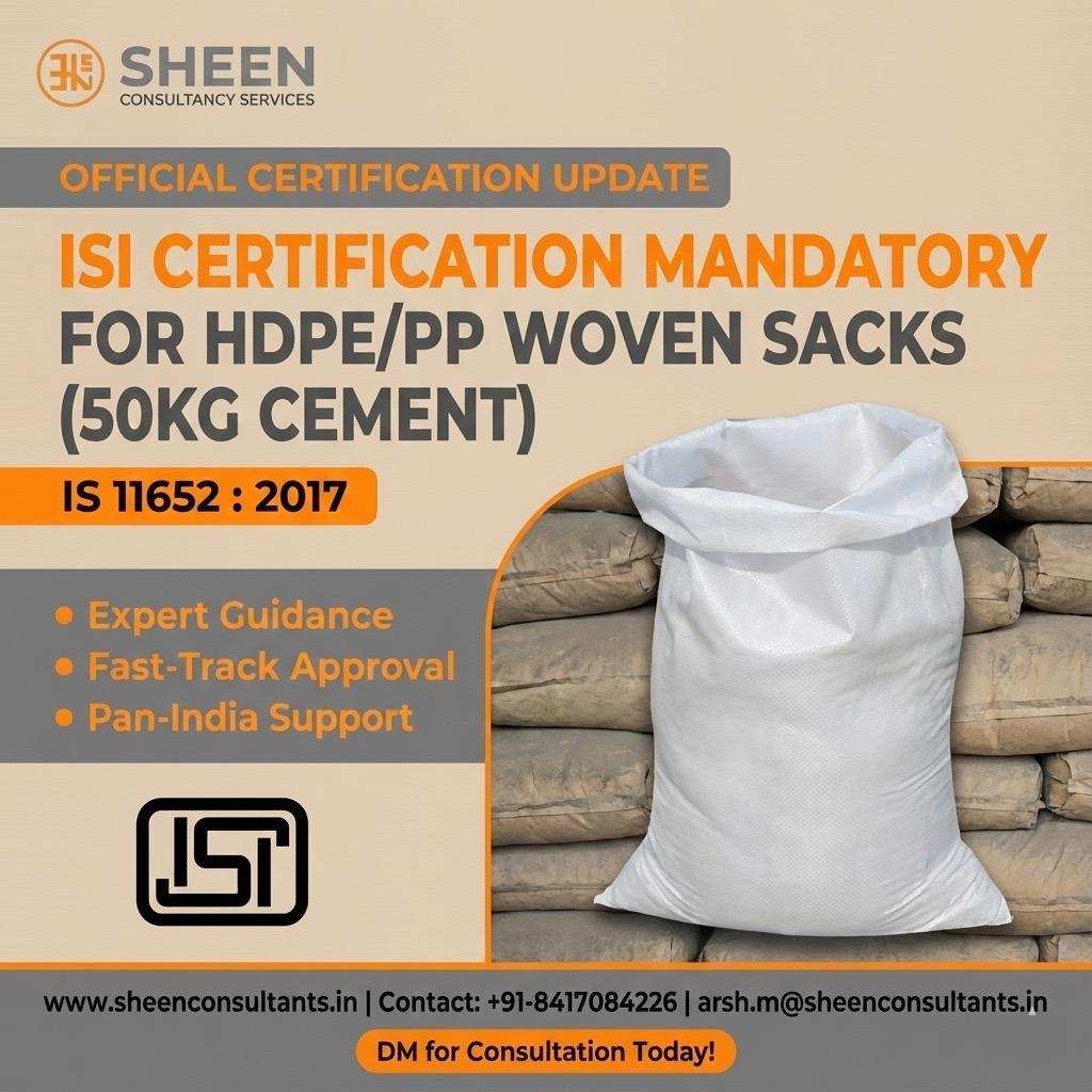 HDPE/PP Woven Sacks – ISI Certification
