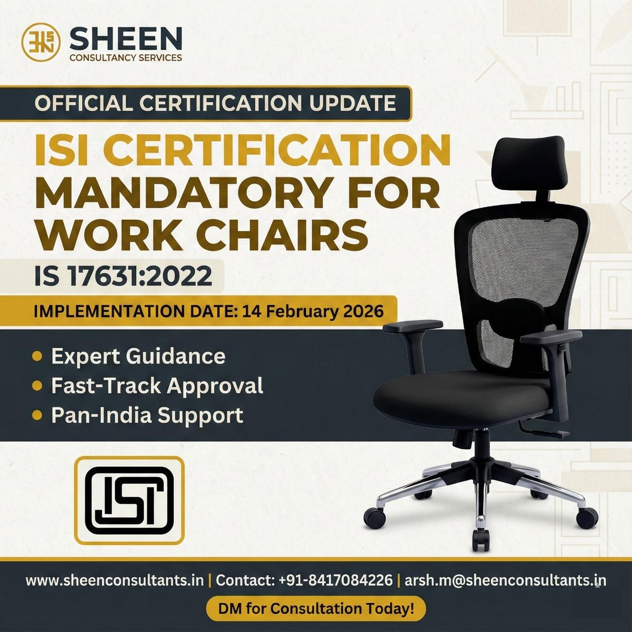 . Work Chairs – ISI Certification