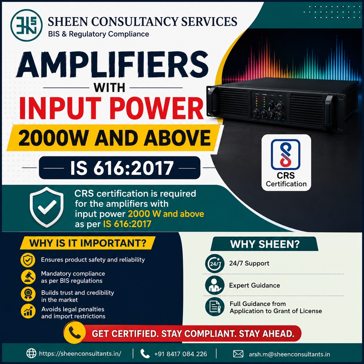CRS for AMPLIFIERS– IS 616:2017