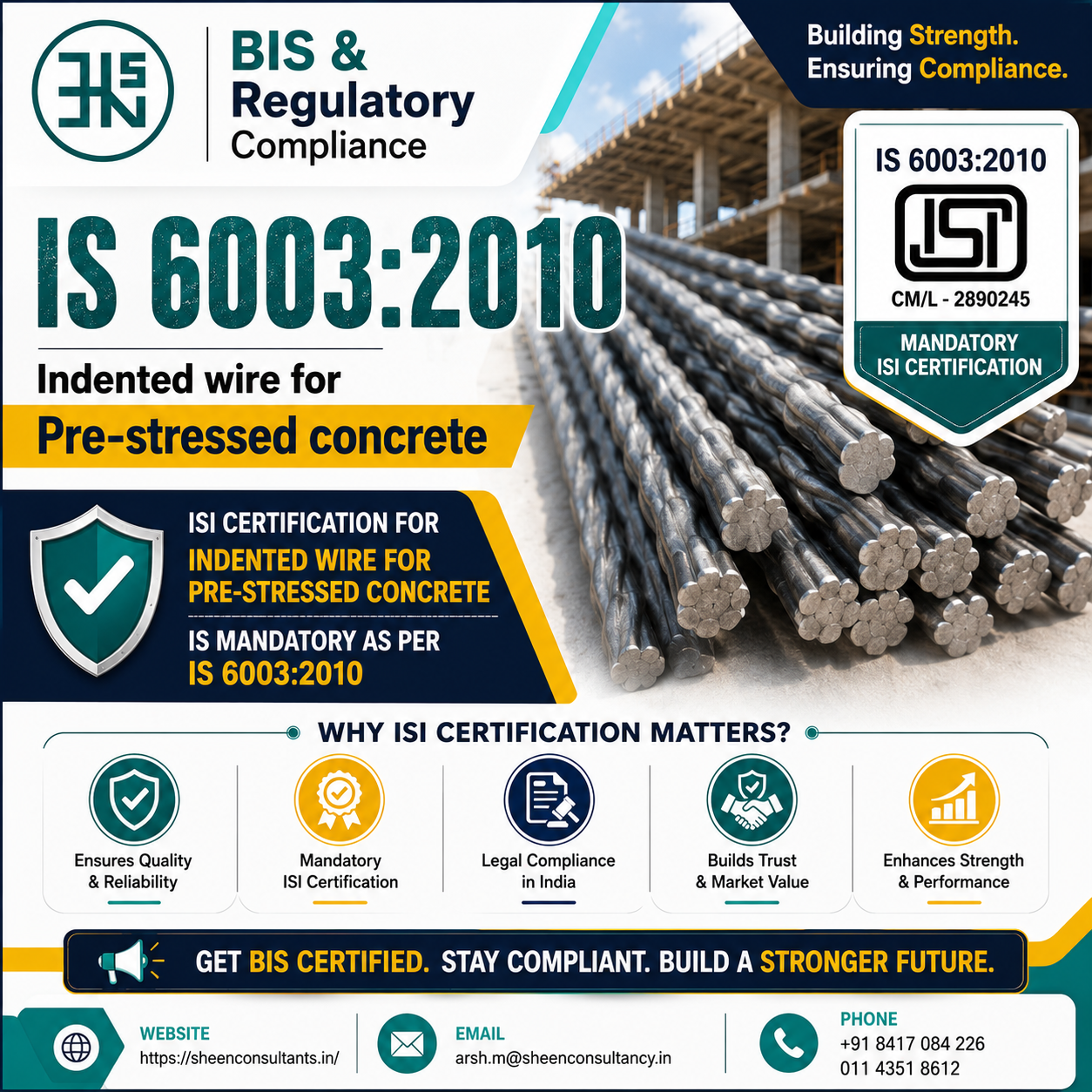 IS 6003:2010 Indented Wire for Pre-Stressed Concrete