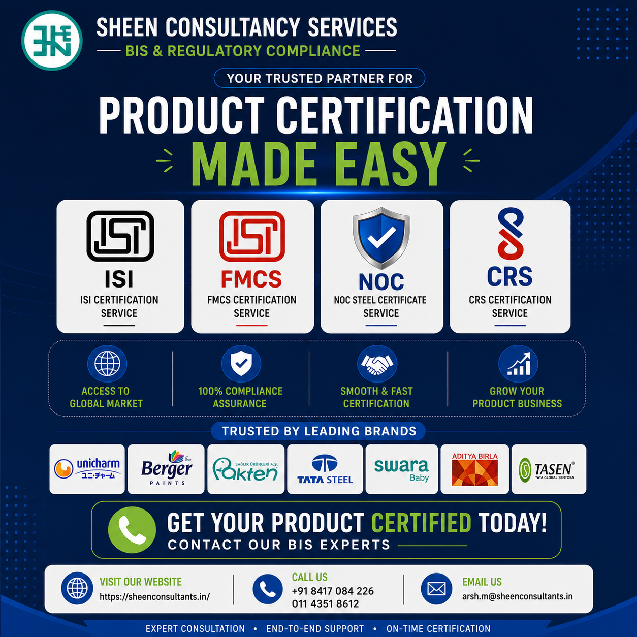 Your Trusted Partner for BIS, CRS, ISI & FMCS Certifications – Product Certification Made Easy!