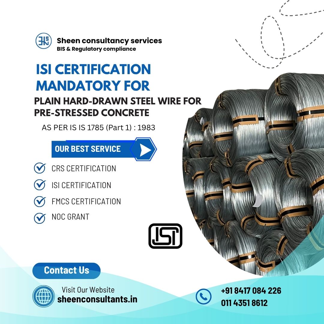 Plain Hard-Drawn Steel Wire for Pre-Stressed Concrete – IS 1785 (Part 1):1983