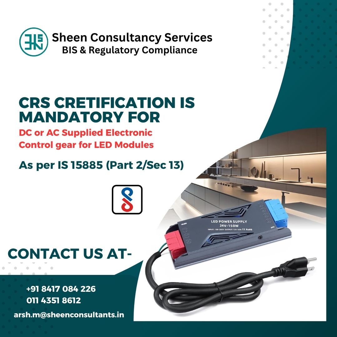 BIS CRS Registration under IS 15885 (Part 2/Sec 13)